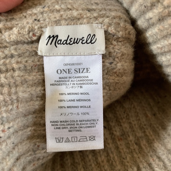 Madewell Beige 100% Merino Wool Beanie - Picture 3 of 4